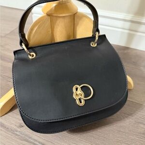 Black Leather Gianni Bini Bag